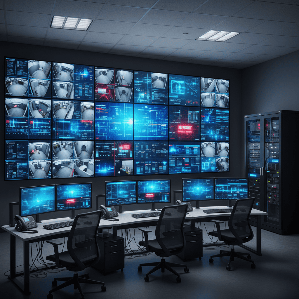 Control Room Video Wall Setup 900x850